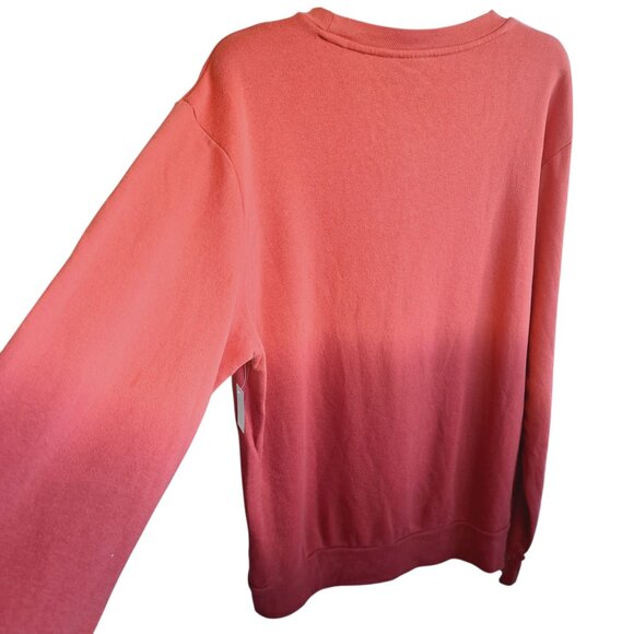 Disney Marvel Superhero Deadpool Crewneck Red Ombre Long Sleeve Sweatshirt XL - Picture 5 of 10